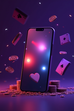 Smartphone mit Casino-App